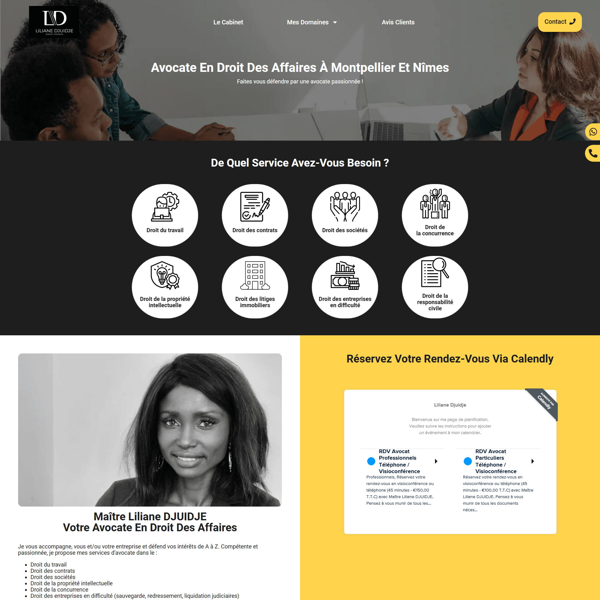 Creation site vitrine Liliane d avocat.fr