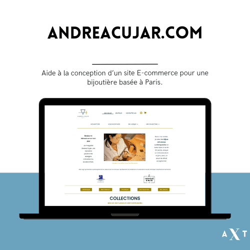 Création d’une boutique en ligne bilingue sur https://andreacujar.com/fr_fr/