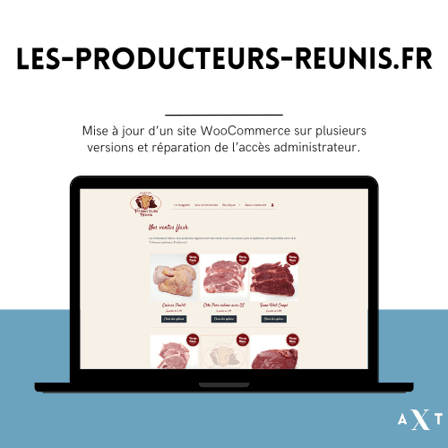 Mise à jour du site Les-producteurs-reunis.fr