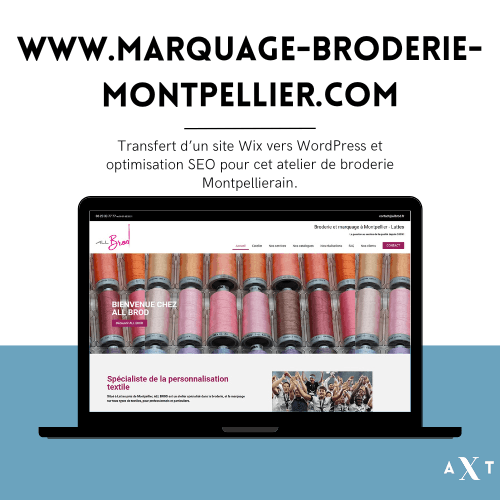 Transfert site Wix vers WordPress + optimisation SEO – All Brod Montpellier