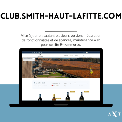 Mise à jour et réparations site WooCommerce – https://www.smith-haut-lafitte.com/